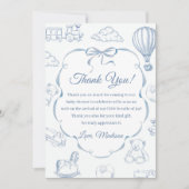 Carte de remerciements Baby shower Toile De Jouy B (Devant)