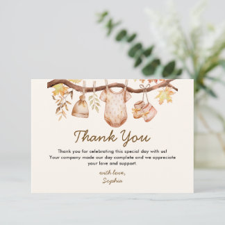 Carte De Remerciements Baby Shower Tombez Amoureux