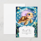 Carte De Remerciements Baby shower tortue (Devant / Derrière)