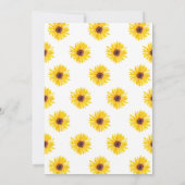 Carte de remerciements Baby shower tournesol (Dos)