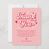 Carte De Remerciements Baby shower Valentines (Devant)