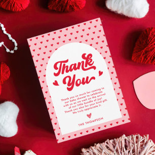 Carte De Remerciements Baby shower Valentines de Little Sweetheart