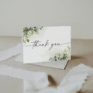 Carte de remerciements Baby shower verdoyant