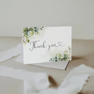 Carte de remerciements Baby shower verdoyant