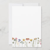 Carte De Remerciements Baby Shower Vertical Fleur Sauvage Colorée (Dos)