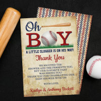 Baby shower vintage de baseball Boys