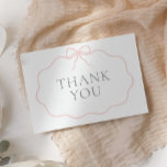 Carte De Remerciements Baby shower vintage de fille de la cou rose<br><div class="desc">Dites merci aux amis et à la famille d'avoir assisté à votre baby shower avec ces cartes de remerciement élégantes à thème arc rose.</div>