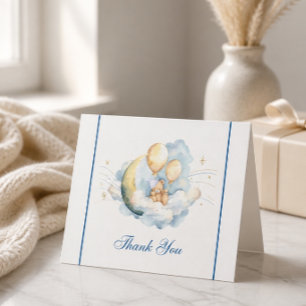 Carte De Remerciements Baby Shower Vintage Fou-de-Lune