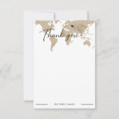 Carte de remerciements Baby shower Voyage aventure (Devant)