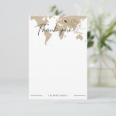 Carte de remerciements Baby shower Voyage aventure (Debout devant)