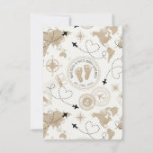 Carte de remerciements Baby shower Voyage aventure (Dos)