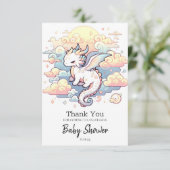 Carte De Remerciements Baby shower Whimsical Dragon (Debout devant)