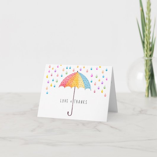 Carte De Remerciements Baby Sprinkle | Remerciements pour la fête de bébé (Devant)