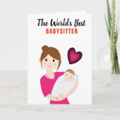 Carte De Remerciements Babysitter (Devant)