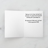 Carte De Remerciements Babysitter (Intérieur)