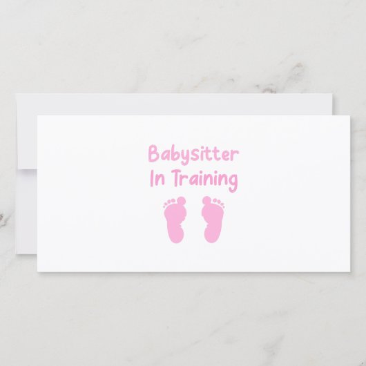 Carte De Remerciements Babysitter En Formation (Devant)