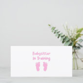 Carte De Remerciements Babysitter En Formation (Debout devant)