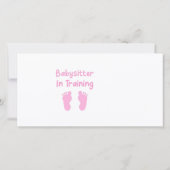 Carte De Remerciements Babysitter En Formation (Dos)