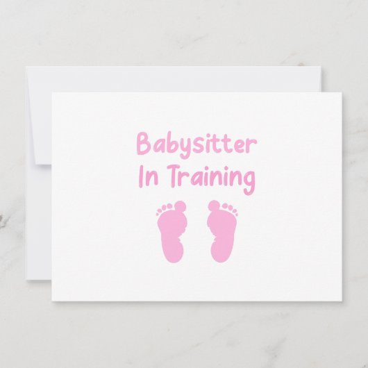 Carte De Remerciements Babysitter En Formation (Devant)