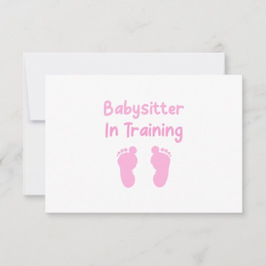 Carte De Remerciements Babysitter En Formation (Devant)