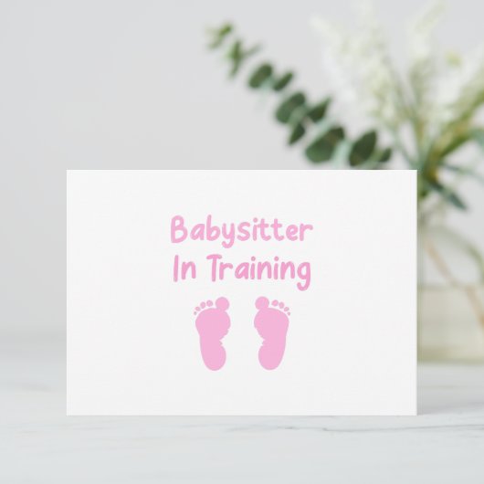 Carte De Remerciements Babysitter En Formation (Debout devant)