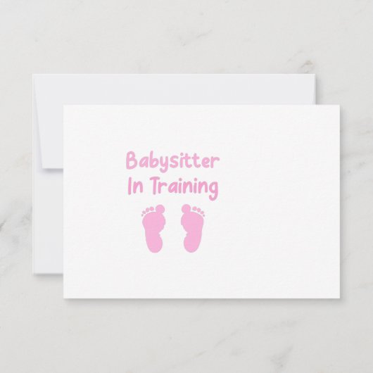 Carte De Remerciements Babysitter En Formation (Dos)