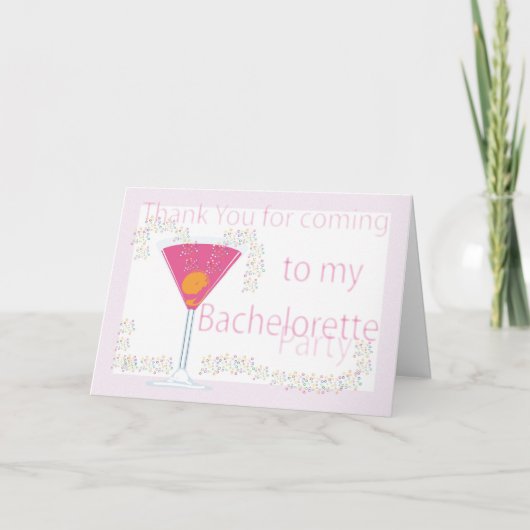Carte de remerciements Bachelorette (Devant)