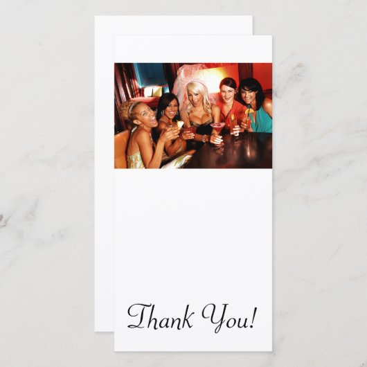 Carte De Remerciements Bachelorette (Devant / Derrière)