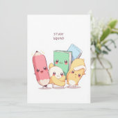 Carte De Remerciements Back to School Study Squad (Debout devant)