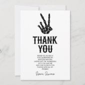 Carte De Remerciements Bad Two The Bone Skeleton 2e fête d'anniversaire (Devant)