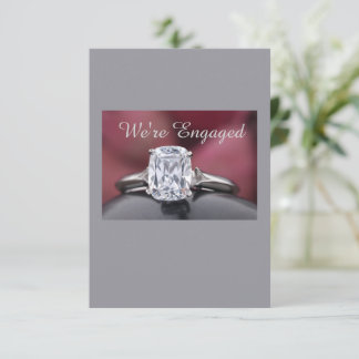 Carte De Remerciements Bague de fiançailles diamant élégante « Nous somme