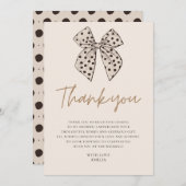 Carte De Remerciements Baige noeud She'sTying the Knot Enterrement de Vie (Devant / Derrière)