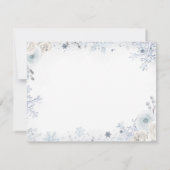 Carte De Remerciements Baignade de neige hivernale dans la douche de mari (Dos)