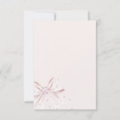 Carte De Remerciements Baigneuse de perles et de prosecco rose (Dos)