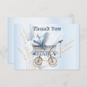 Carte De Remerciements Baignoire Bleue Bleu Flore Belle