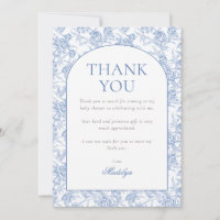 Bain de bébé garçon floral bleu Toile de Jouy