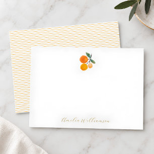 Carte De Remerciements Bain de bébé personnalisé aquarelle orange citrus
