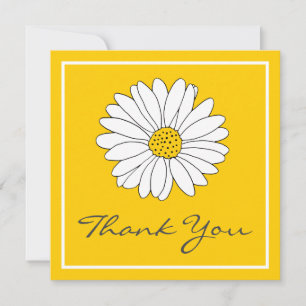 Carte De Remerciements Baisson jaune blanc