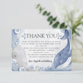 Carte de remerciements baleine (Debout devant)