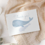 Carte De Remerciements Baleine aquatique sous le Baby shower marin<br><div class="desc">Dites merci aux participants baby showers avec ce carte de remerciements sur le thème de la mer,  mettant en vedette maman et bébé baleine dans des aquarelles bleu doux.</div>