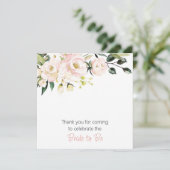 Carte De Remerciements Balise de Marque - verre floral (Debout devant)