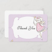 Carte De Remerciements Balise Fairy Princess Anniversaire (Devant / Derrière)