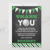 Carte De Remerciements Balle de Golf Anniversaire Tout Âge (Devant)