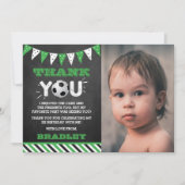 Carte De Remerciements Balle de soccer n'importe quel âge Photo Anniversa (Devant)