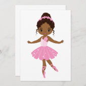 Carte De Remerciements Ballerina (Devant / Derrière)