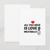 CARTE DE REMERCIEMENTS BALLES DE VIANDE ET AMOUR (Devant / Derrière)