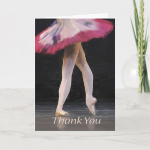 Carte De Remerciements Ballet Dancer Blank Thank Greeting Card