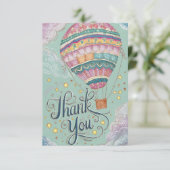 Carte De Remerciements Ballons à air chaud (Debout devant)