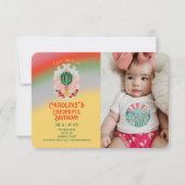 Carte De Remerciements Ballons à air chaud impeccable premier anniversair (Devant)