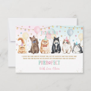 Carte De Remerciements Ballons de chats pawty adorables